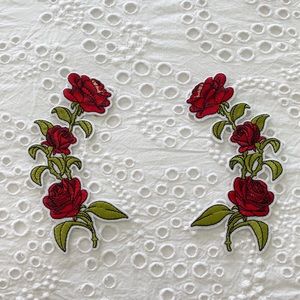 Rose iron-on patches, 6x2”